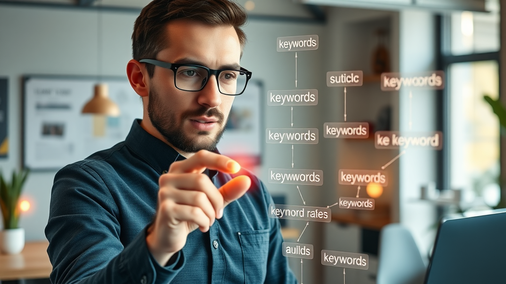 SEO specialist highlighting keywords in URLs for better SEO-friendly URL structure