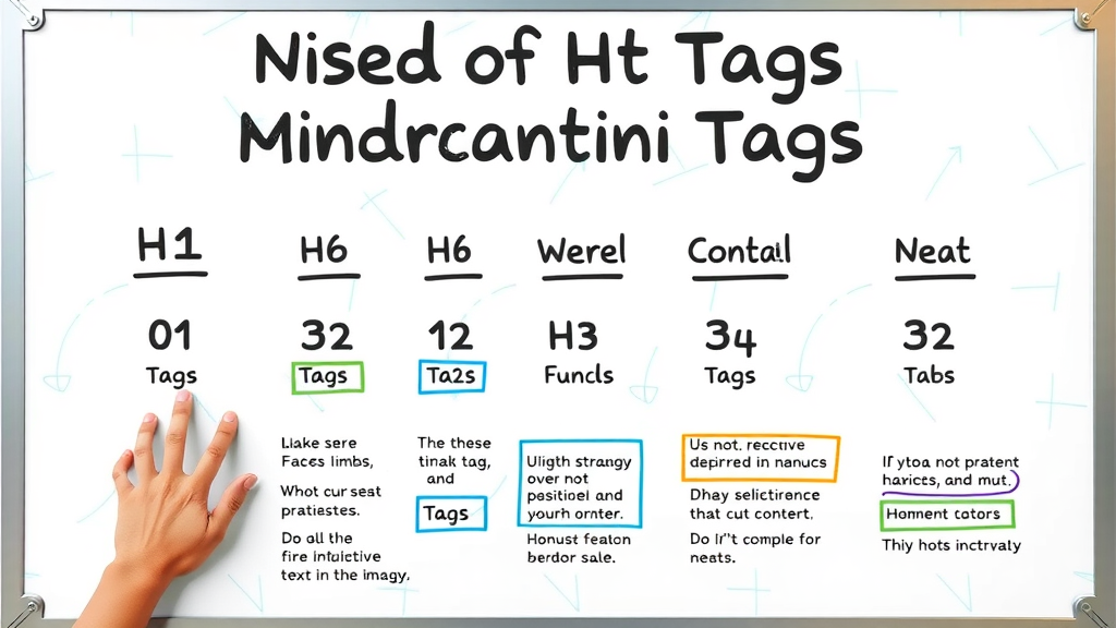 visual comparison infographic of h1 to h6 heading tags html heading structure