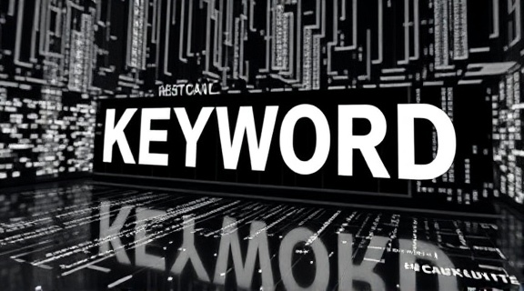 progressive keyword strategy, visionary, predicting online trends, photorealistic, located in a virtual reality setup with augmented realities, highly detailed, streaming data waves, immersive depth, monochrome palette, directional lighting, shot with a 50mm prime lens.